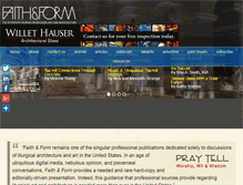 Tablet Screenshot of faithandform.com